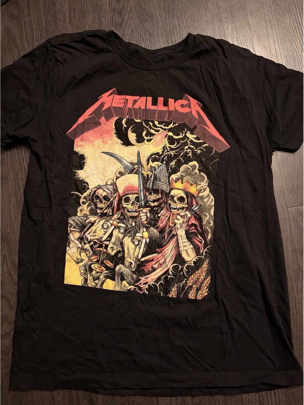 METALLICA OFFICIAL MERCH FOUR HORSEMEN 2023 BAND MUSIC T-SHIRT LARGE